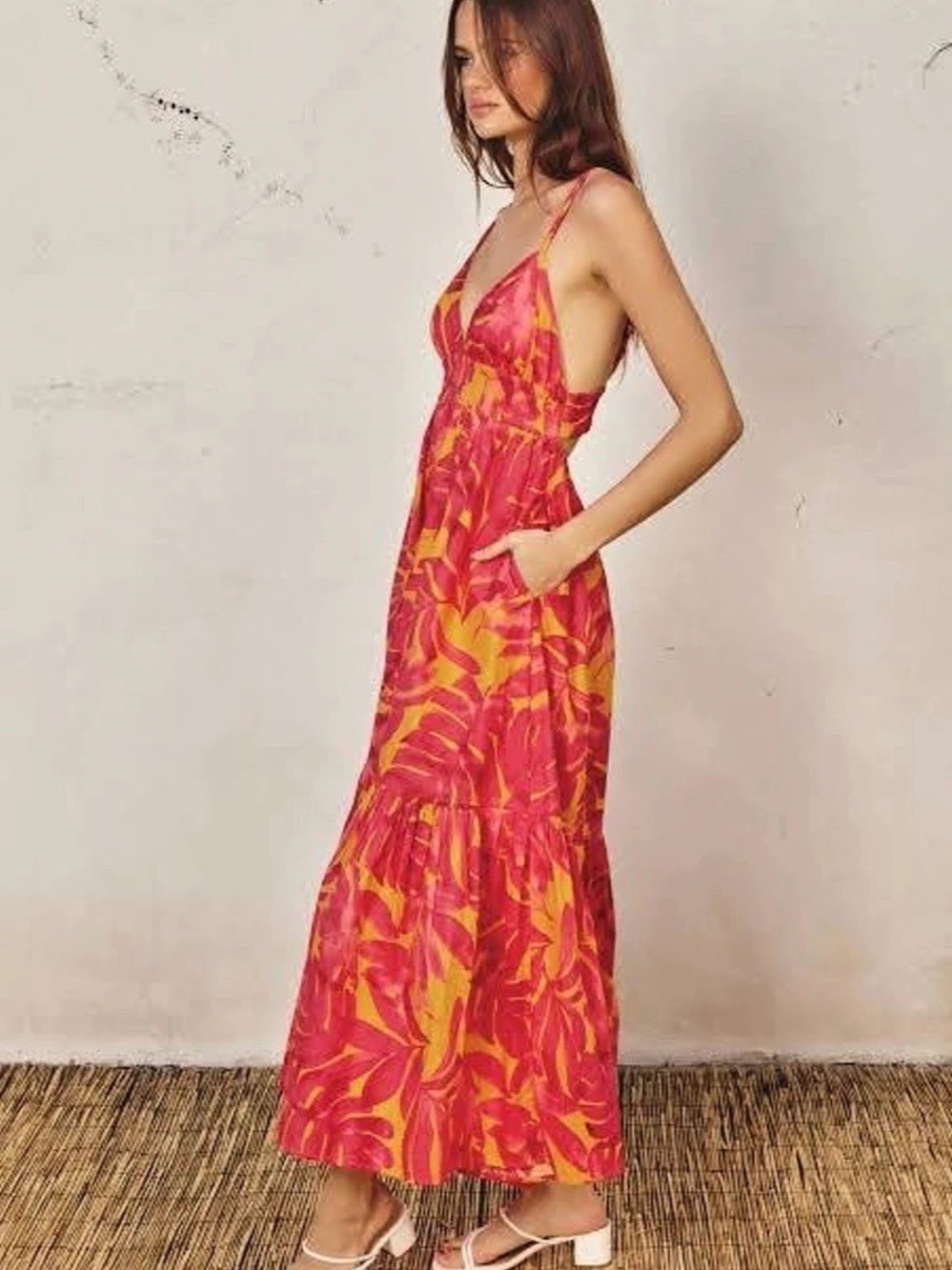 Dress Forum Abstract Print Maxi Dress Size Medium Like New